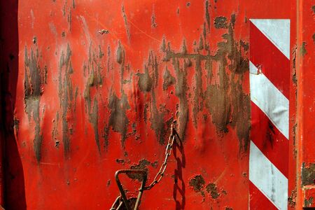 Minimal photograph of a red container wallの写真素材