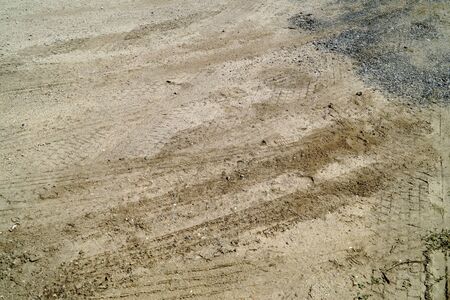 Skidmarks on a building siteの写真素材