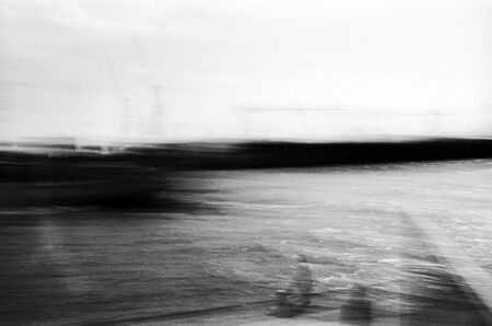 Unreliable photography of an urban sceneの写真素材