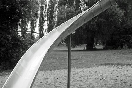 Black and white analogue photography in a park on a summer day.の写真素材