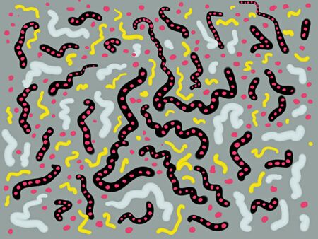 Digital painting of a graffiti style pattern for use as a backgroundの写真素材