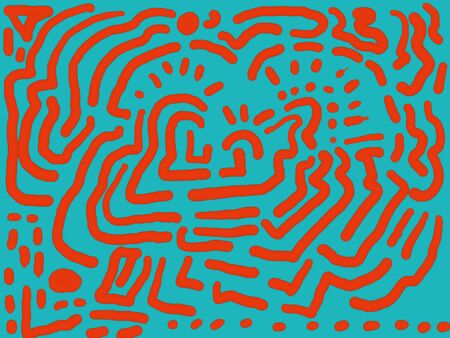 Digital painting of a graffiti style pattern for use as a backgroundの写真素材