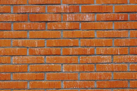 Abstract and pattern photography of a orange and yellow brick wallの写真素材