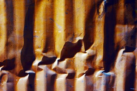 Close up photography of a rusty metal wall.の写真素材