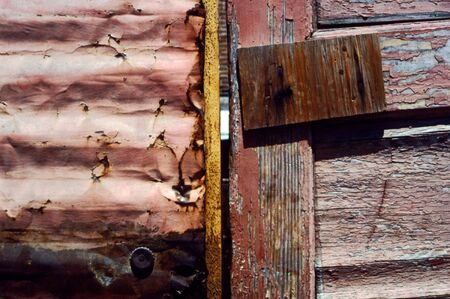 Close up photography of a rusty metal wallの写真素材