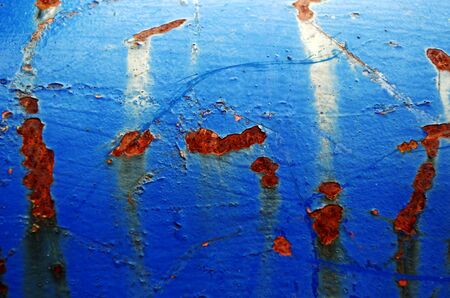 close up photography of a rusty metal wallの写真素材
