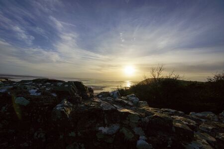 Sunset over Rocksの写真素材