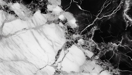 Black and white marble pattern texture backgroundの素材