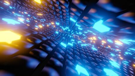 the abstract 3D illustration of the beautiful futuristic digital background