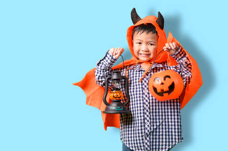 the childrens in the Halloween costume. the concept of Halloween, festival, party and happinessの写真素材