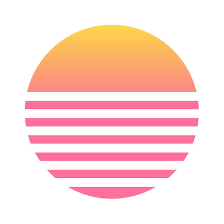 80s sunset retro neon background.