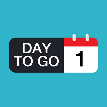 1 days to go last countdown icon.のイラスト素材