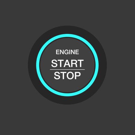 Car engine start stop button ignition.のイラスト素材