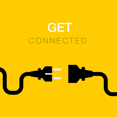 Electric Plug connect concept socket.のイラスト素材