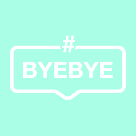 Goodbye text hashtag vector element word.のイラスト素材