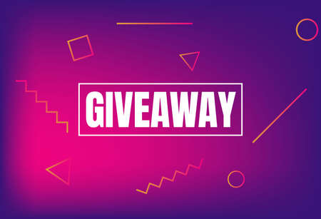 Giveaway winner gift contest gradient.のイラスト素材