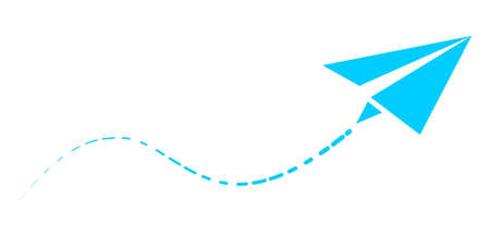 Paper plane vector icon set.のイラスト素材