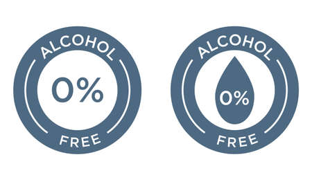 Non alcoholic round icon stamp.のイラスト素材