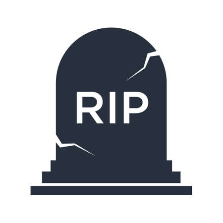 Rip grave vector funeral icon.のイラスト素材