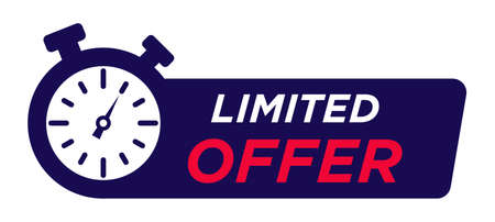 Super limited offer clock time icon.のイラスト素材