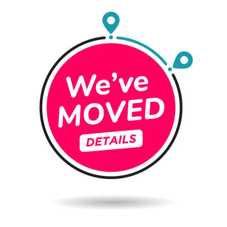 We have moved new office address icon location.のイラスト素材