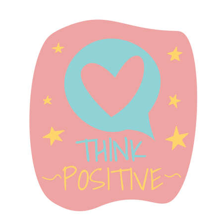 Think positive inspirational quote concept Vector illustration design forのイラスト素材