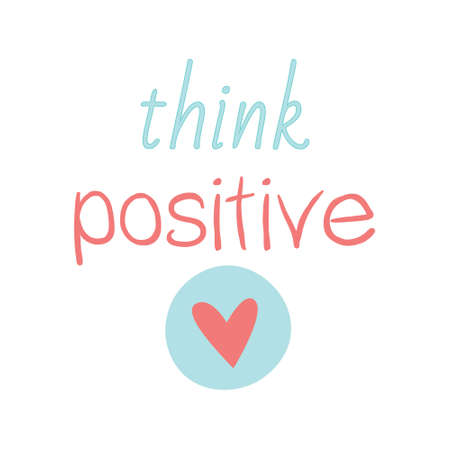 Hand drawn illustration and text. Positive MIND VIBES LIFE quoteのイラスト素材
