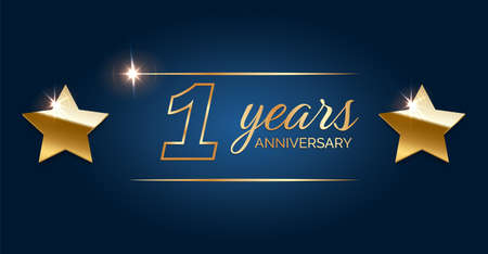 1 anniversary template celebration party.のイラスト素材