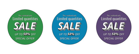 Blend text effect. Fifty percent discount.