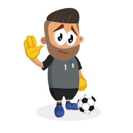 Italy National Football Team Mascot And Background Goodbye Pose With Flat Design Style For Your Icon Or Mascot Branding のイラスト 素材 ストックフォト 写真素材のstock Foto ストックドットフォト