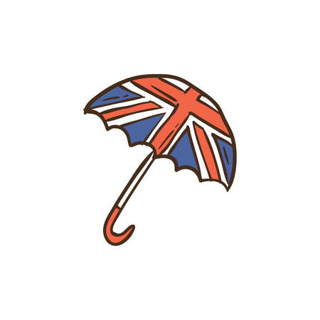 Umbrella icon and background with flat design style for your logo or mascot brandingのイラスト素材