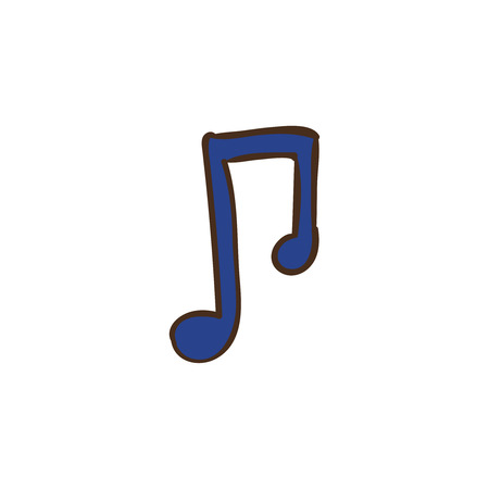 Music icon and background with flat design style for your logo or mascot brandingのイラスト素材