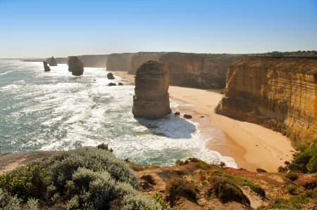 Twelve Apostles, famous landmark along the Great Ocean Road, Australiaの写真素材