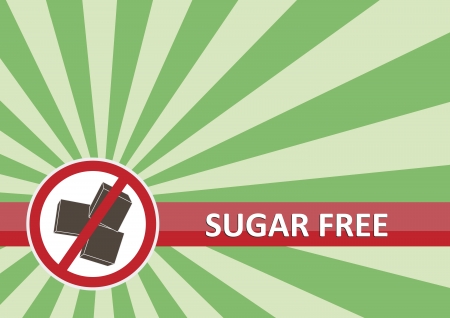 Sugar free banner for food allergy conceptのイラスト素材