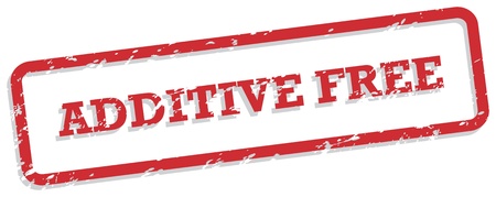 Red rubber stamp vector for additive free food conceptのイラスト素材