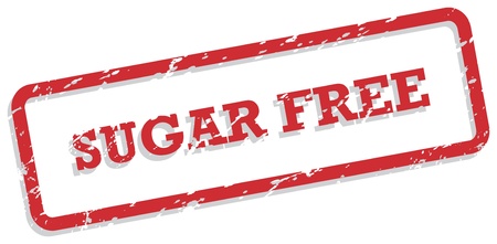 red rubber stamp  for sugar free food conceptのイラスト素材