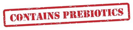 Prebiotics red rubber stamp のイラスト素材