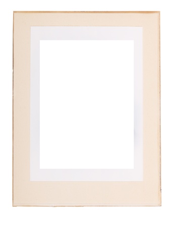 Old photo paper edge as a photo frame, isolated on whiteの写真素材