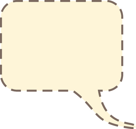Speech bubble graphic with heavy dotten outlineのイラスト素材