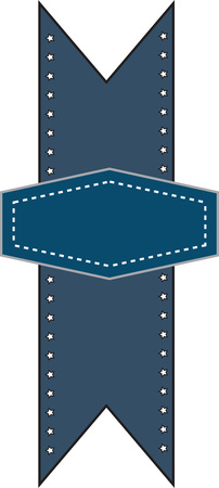 Classic ribbon for banner small stars along edge.のイラスト素材