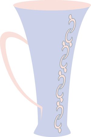 Teacup in simple vector design.のイラスト素材