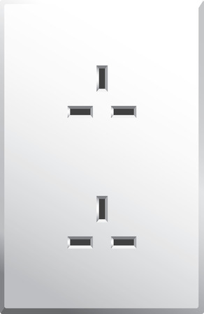 Power outlet in style used in the USA in vector formatのイラスト素材