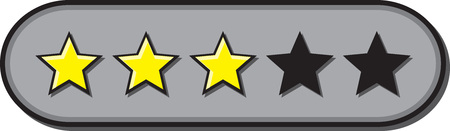 Star ratings vector for reviews with 3 stars rated