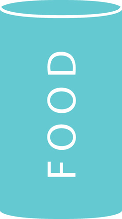 Tinned or canned food in simple flat vector styleのイラスト素材