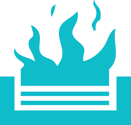 Campfire icon in simple flat design vectorのイラスト素材