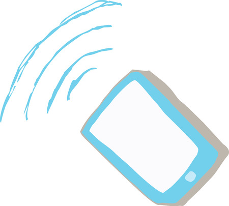 Sketch of a WIFI device like tablet or smartphone in vectorのイラスト素材
