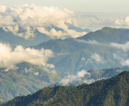Landscape scenic of mountains around San Marcos in Guatemalaの写真素材