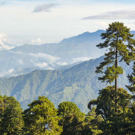 Landscape scenic of mountains around San Marcos in Guatemalaの写真素材