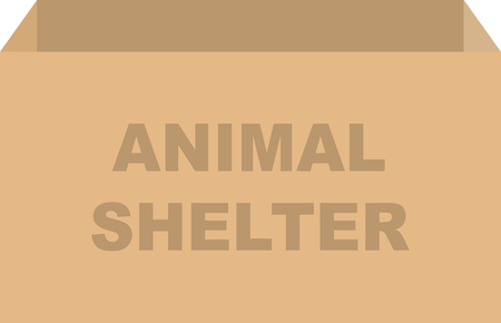 Cardboard box vector for animal shelter donations conceptのイラスト素材