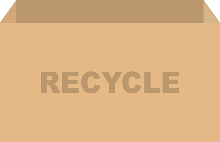Cardboard box vector recycling conceptのイラスト素材
